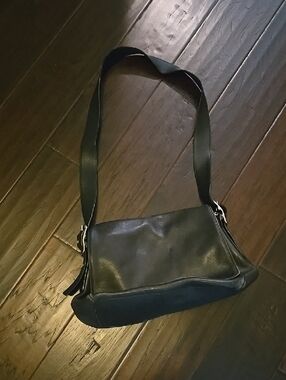 Classic Black Leather Crossbody Bag